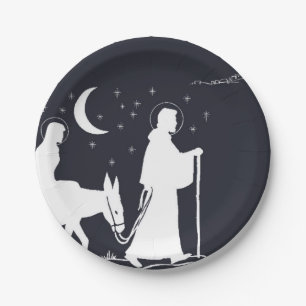 Assiettes En Carton Le voyage vers Bethlehem