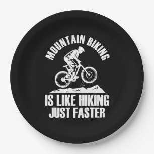 Assiettes En Carton Le VTT Est Comme Randonnée Un Peu Plus Rapide