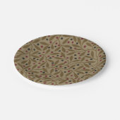 Assiettes En Carton Leaf Berry Classique Colorful Art Motif (Angle)