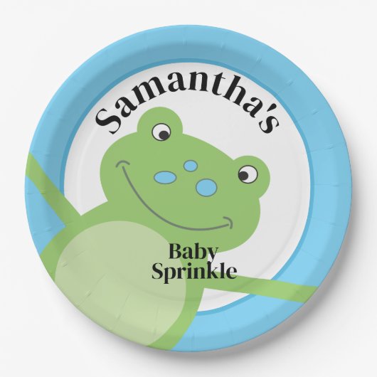 Assiettes En Carton Leap Frog Green Froggy Baby Sprinkle Douche (Devant)