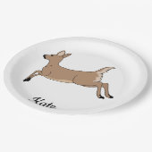 Assiettes En Carton Leaping Deer Animal (Angle)