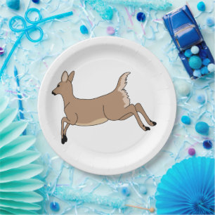 Assiettes En Carton Leaping Deer Animal