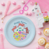 Assiettes En Carton Leaping Hares Easter (Fête)