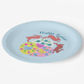 Assiettes En Carton Leaping Hares Easter (Angle)