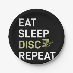 Assiettes En Carton Lecteur Disk Golf Eat Sleep Disk Golf Repeat