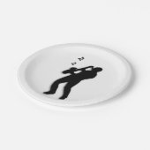 Assiettes En Carton Lecteur saxophone (Angle)