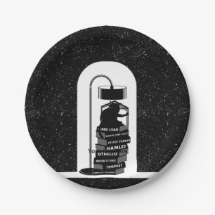 Assiettes En Carton Lecture de chats noirs Shakespeare Joues