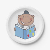 Assiettes En Carton Lecture D'Un Livre De Maths Par Un Enfant (Devant)