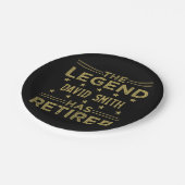 Assiettes En Carton Légende à la retraite customisée (Angle)