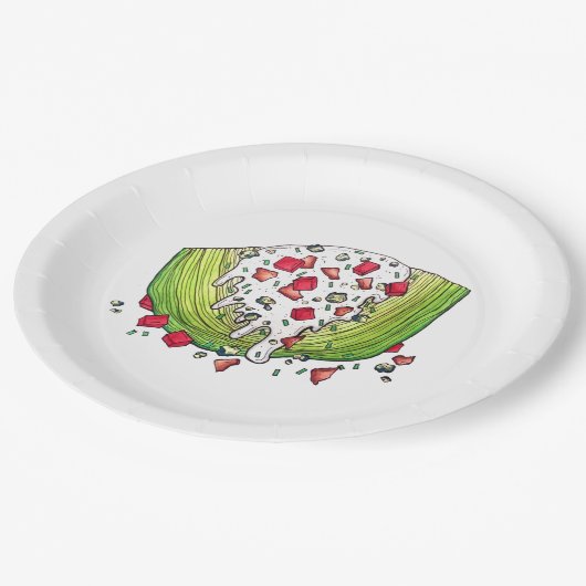 Assiettes En Carton Léggie Iceberg Laitue Poisson Salade Alimentation  (Angle)