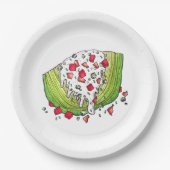 Assiettes En Carton Léggie Iceberg Laitue Poisson Salade Alimentation  (Devant)