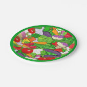 Assiettes En Carton Légume coloré (Angle)