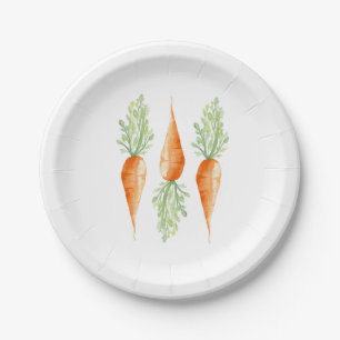Assiettes En Carton Légume organique du trio de carotte