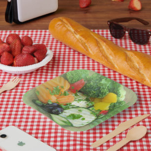 Assiettes En Carton légumes frais verts