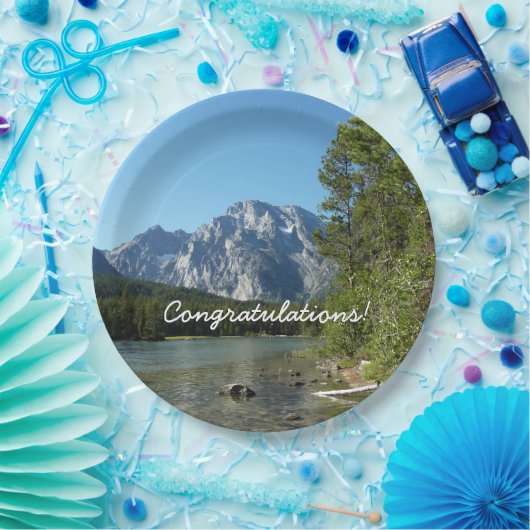 Assiettes En Carton Leigh Lake, parc national de Grand Teton (Fête)