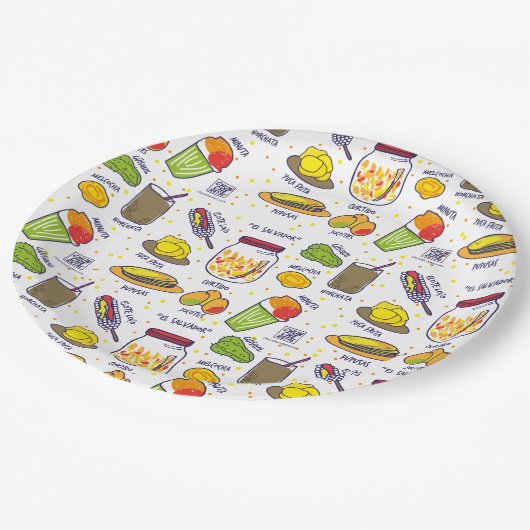 Assiettes En Carton L'El Salvador, plaques rôle amuse-gueule (Angle)