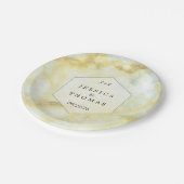 Assiettes En Carton L'élégante collection de Mariages en marbre (Angle)