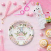Assiettes En Carton L'éléphant mignon de bébé rougissent anniversaire (Fête)
