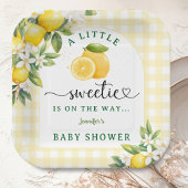Assiettes En Carton Lemon Citrus Baby Shower Yellow