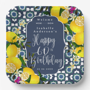 Assiettes En Carton Lemon Méditerranée 60e Anniversaire Marine