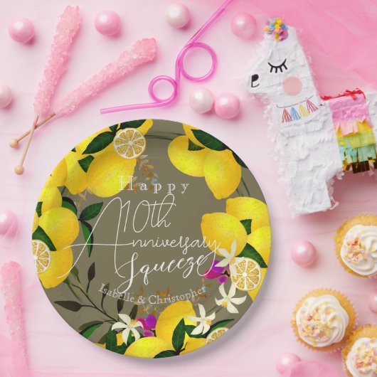 Assiettes En Carton Lemon Squeeze (Fête)