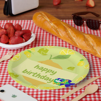 Assiettes En Carton Lemon Vibes 