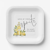 Assiettes En Carton Lemons Love at First Spritz Nom Baby Shower (Recto)