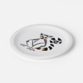 Assiettes En Carton LEMUR à queue de cerne cool - En voie de dispariti (Angle)