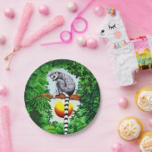 Assiettes En Carton Lémur de Madagascar (Fête)