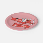 Assiettes En Carton L'enfant d'Elmo Valentine (Angle)