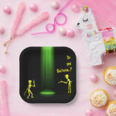 Assiettes En Carton L'enlèvement d'Aliens OVNI 👽 Croyez-Vous ? (Fête)