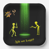 Assiettes En Carton L'enlèvement d'Aliens par OVNI 👽 sommes-nous perd (Recto)