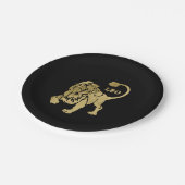 Assiettes En Carton Leo Lion Zodiac Noir (Angle)
