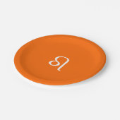 Assiettes En Carton Leo zodiac - néon orange (Angle)