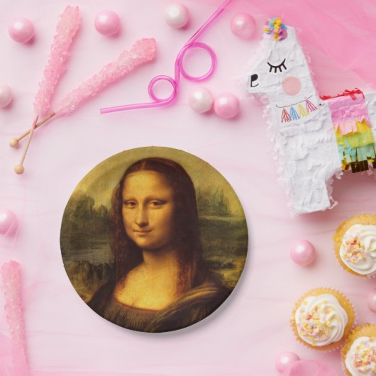 Assiettes En Carton Leonardo Da Vinci Mona Lisa Peinture d'Art (Fête)