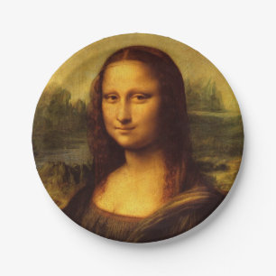 Assiettes En Carton Leonardo Da Vinci Mona Lisa Peinture d'Art