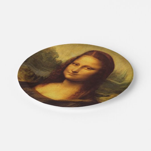 Assiettes En Carton Leonardo Da Vinci Mona Lisa Peinture d'Art (Angle)