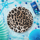 Assiettes En Carton Léopard à crème Brown (Fête)