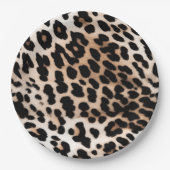 Assiettes En Carton Léopard à crème Brown (Devant)