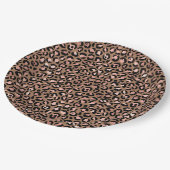 Assiettes En Carton Léopard Brown rose (Angle)