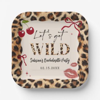 Assiettes En Carton Leopard Cheetah Bachelorette Party Paper Plates