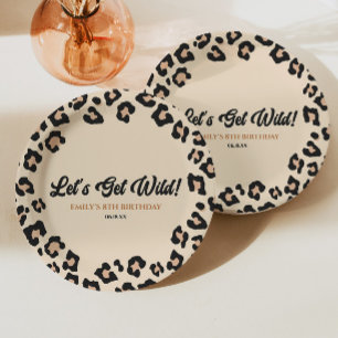 Assiettes En Carton Leopard Cheetah Faisons le plein ! Fête d'annivers