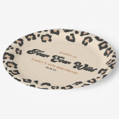 Assiettes En Carton Leopard Cheetah Four Ever Wild 4ème anniversaire (Angle)