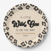 Assiettes En Carton Leopard Cheetah Imprimer un Baby shower sauvage (Devant)