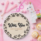 Assiettes En Carton Leopard Cheetah Imprimer Wild Un 1er anniversaire  (Fête)