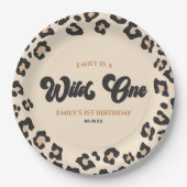 Assiettes En Carton Leopard Cheetah Imprimer Wild Un 1er anniversaire  (Devant)