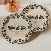 Assiettes En Carton Leopard Cheetah Wild et Six Anniversaire