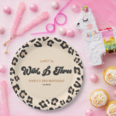 Assiettes En Carton Leopard Cheetah Wild & Three 3e fête d'anniversair (Fête)