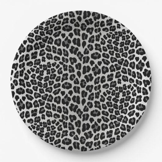 Assiettes En Carton léopard des neiges (Devant)