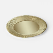 Assiettes En Carton Léopard doré (Angle)